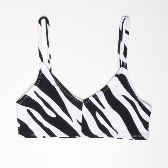 Zebra print bikini top medium - Picture 3 of 4